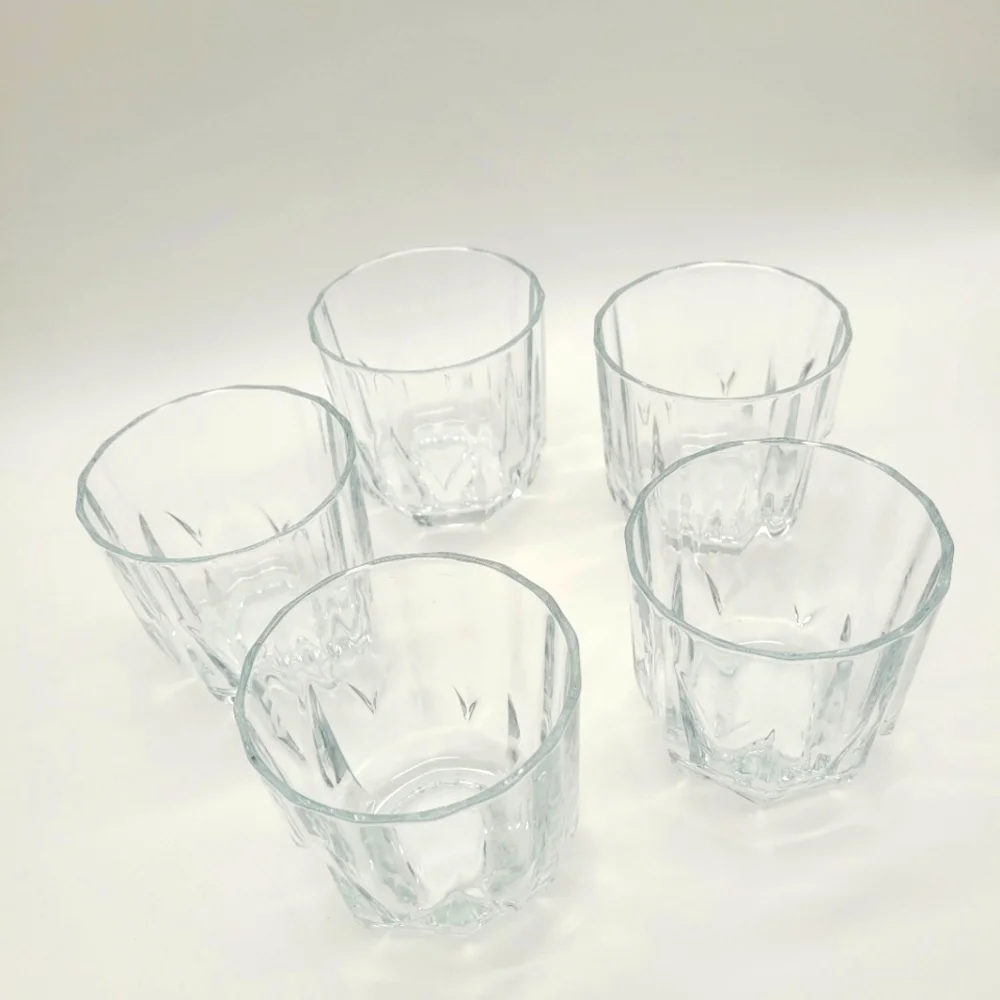 Pasabahce Vertical Ridges Old Fashioned Rocks Glasses x5​​​